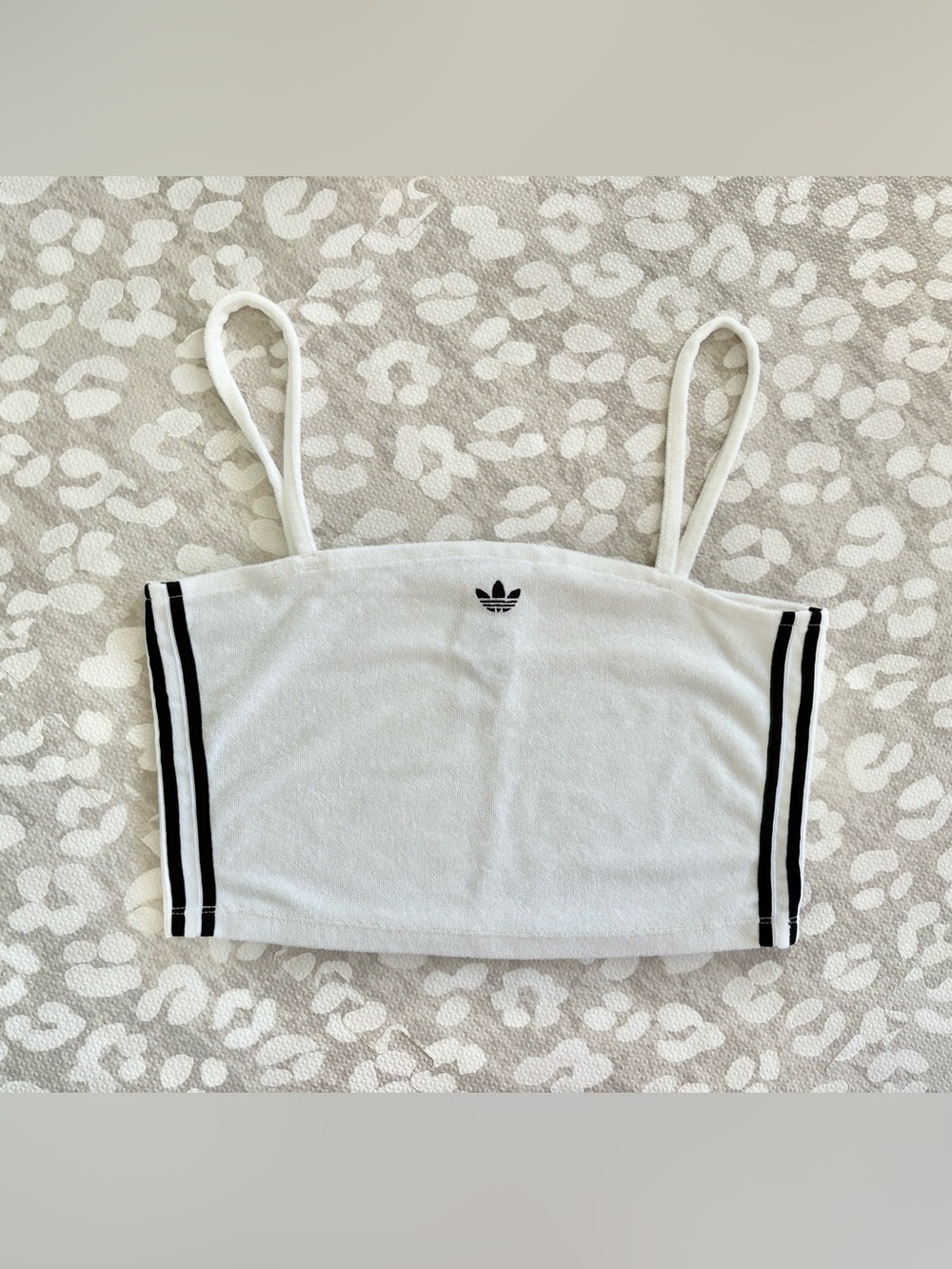 Adidas terry cloth size large crop top